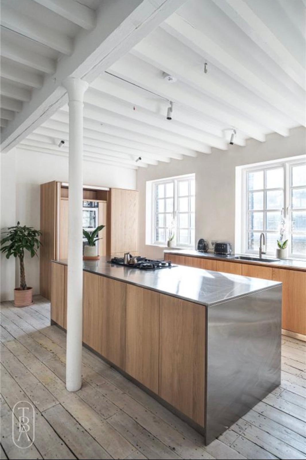 Loft Kitchen - Steel Island