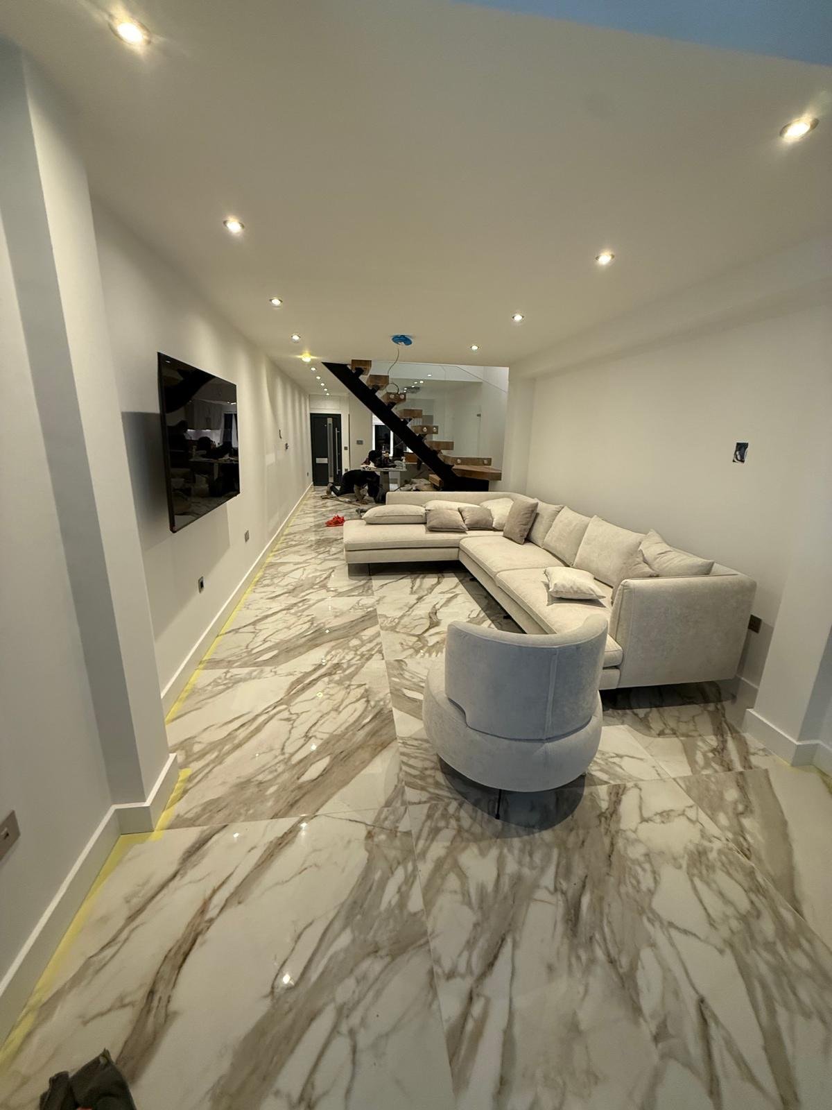 Interior renovation - marble living