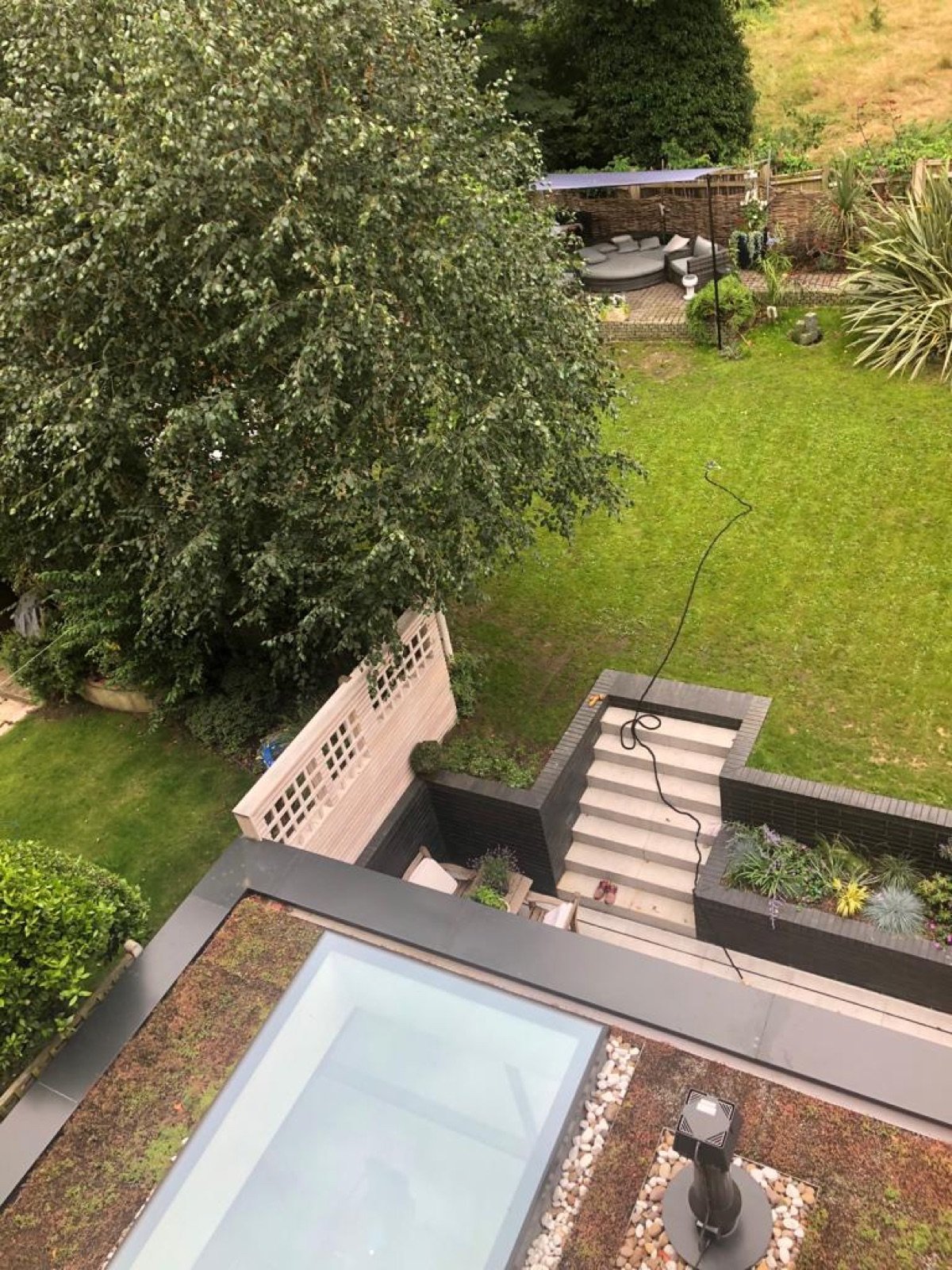 Rear house extension - aerial