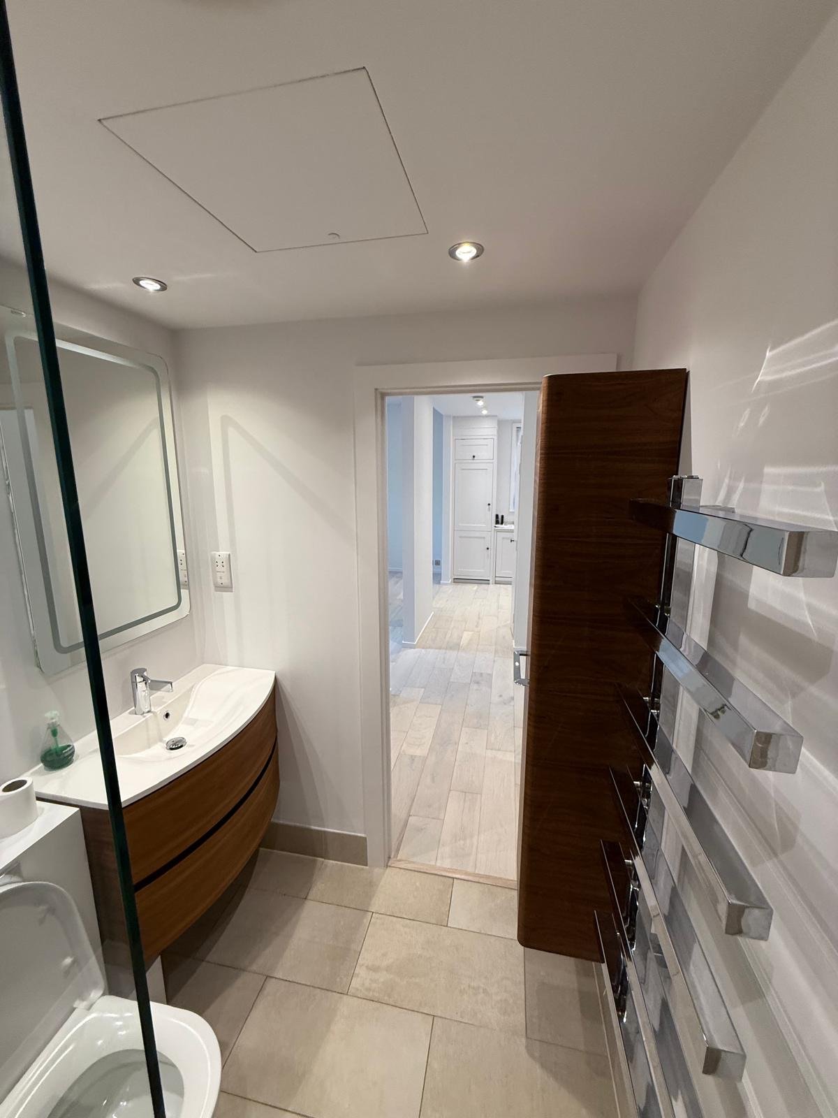 Bathroom with Timber Radiator